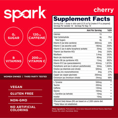 AdvoCare spark stick sobre abierto junto a polvo listo para disolver