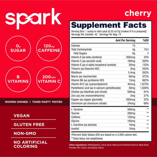 Textura en primer plano del polvo AdvoCare Spark para mezcla rápida y sin grumos