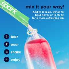 AdvoCare vaso con bebida sandía mostrando color atractivo y refrescante
