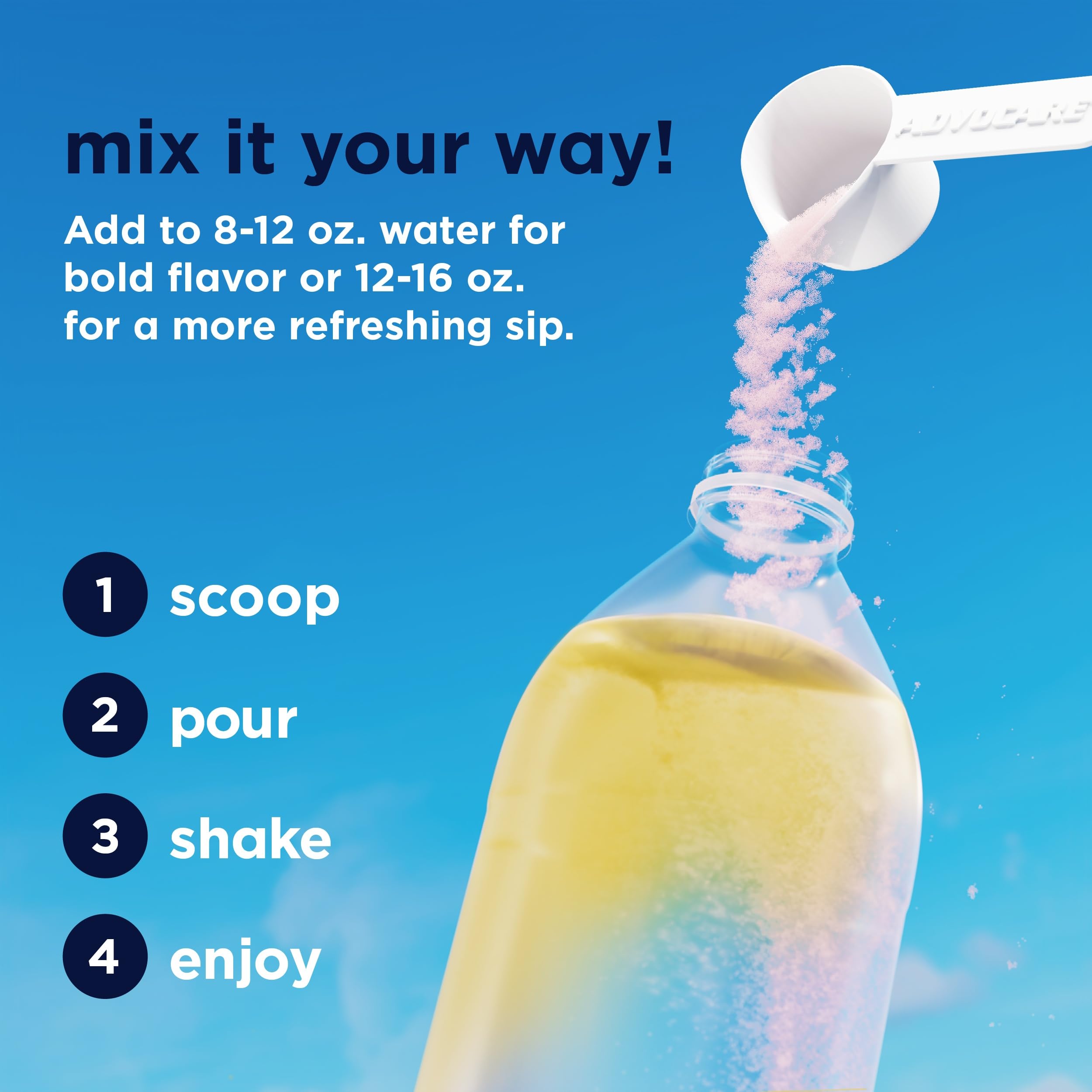 AdvoCare Spark bebida preparada con hielo, energía instantánea práctica