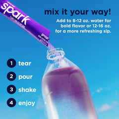 AdvoCare Spark vaso preparado con hielo, refrescante y sin azúcar