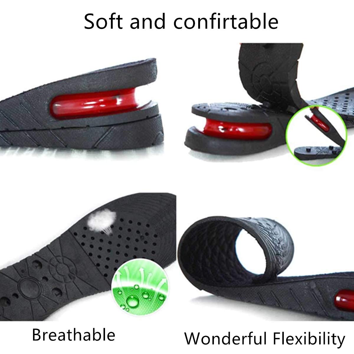 AEDNX estilo de vida hombre usando zapatos con plantillas para mayor confianza
