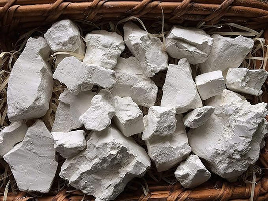 AEJESOP paquete frontal de kaolin en trozos mostrando etiqueta y tamaño, ideal para almacenamiento