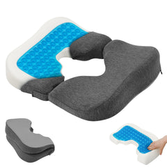 AeriGnix cojín gel vista frontal con soporte ergonómico y alivio de presión