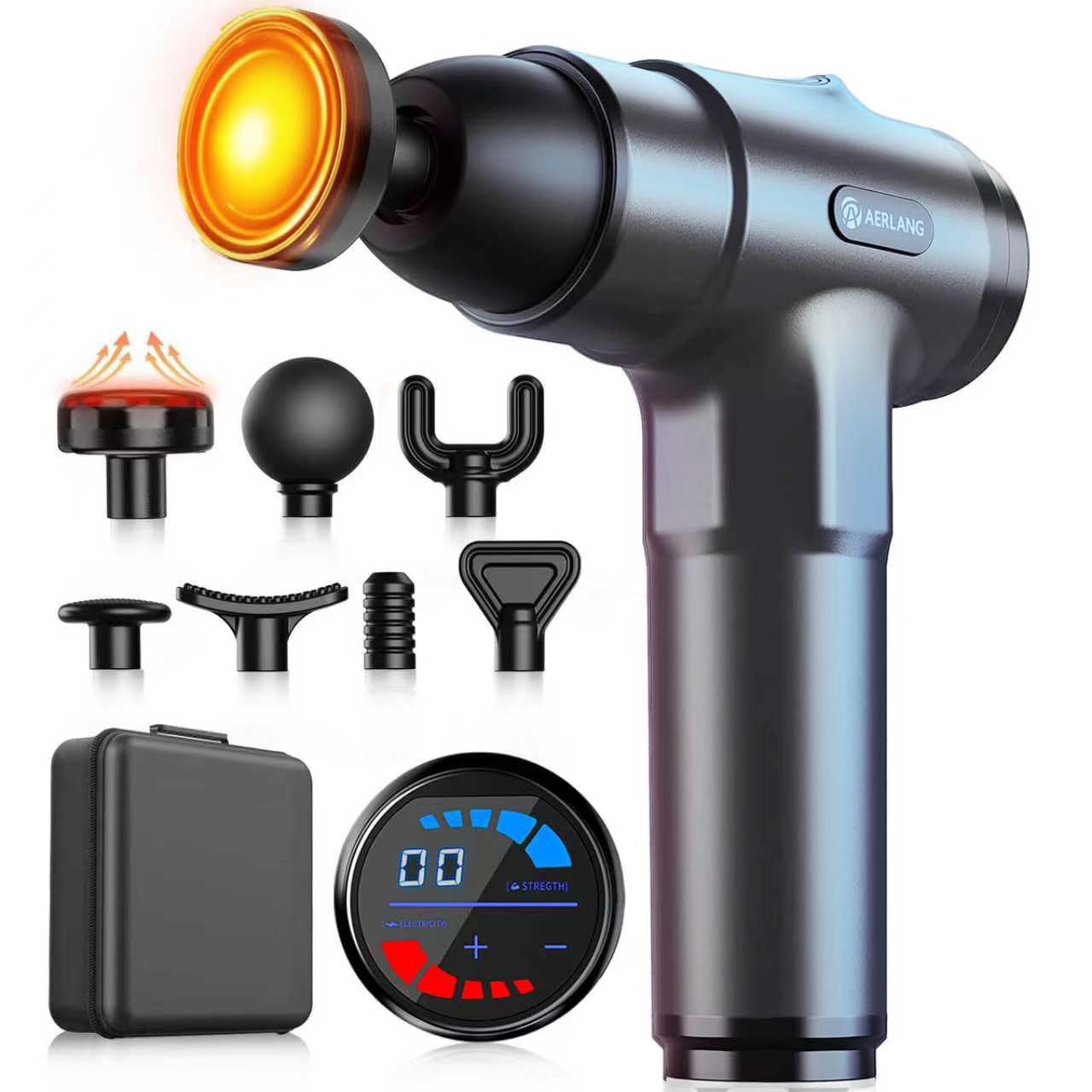 AERLANG vista frontal del masajeador con diseño ergonómico y control cómodo
