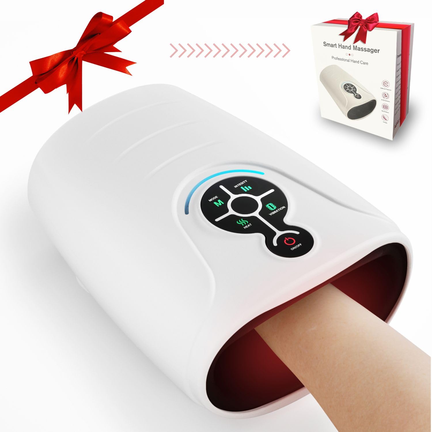AERLANG masajeador de manos frontal, diseño compacto y envolvente para comodidad