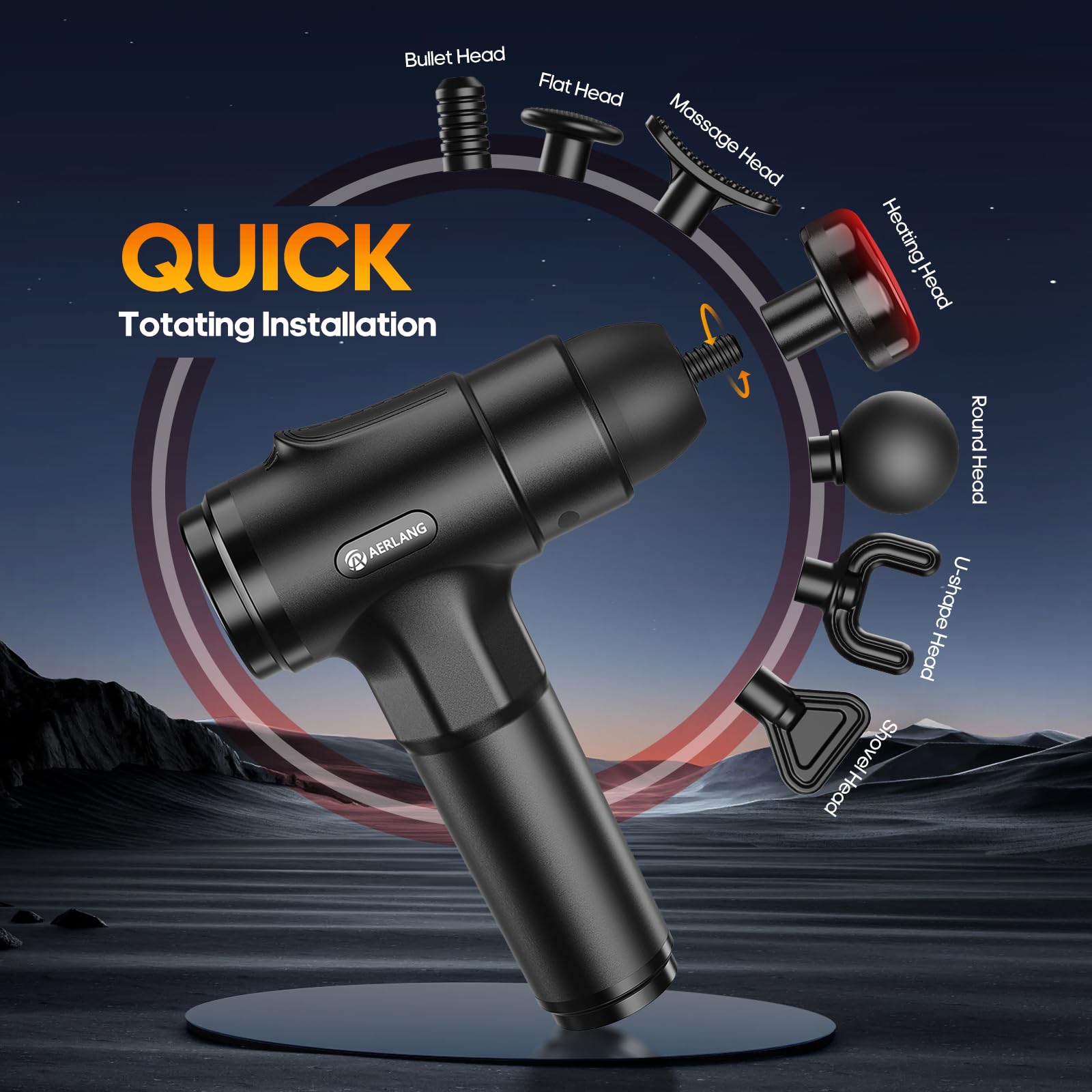 AERLANG conjunto de seis cabezas intercambiables para distintos grupos musculares