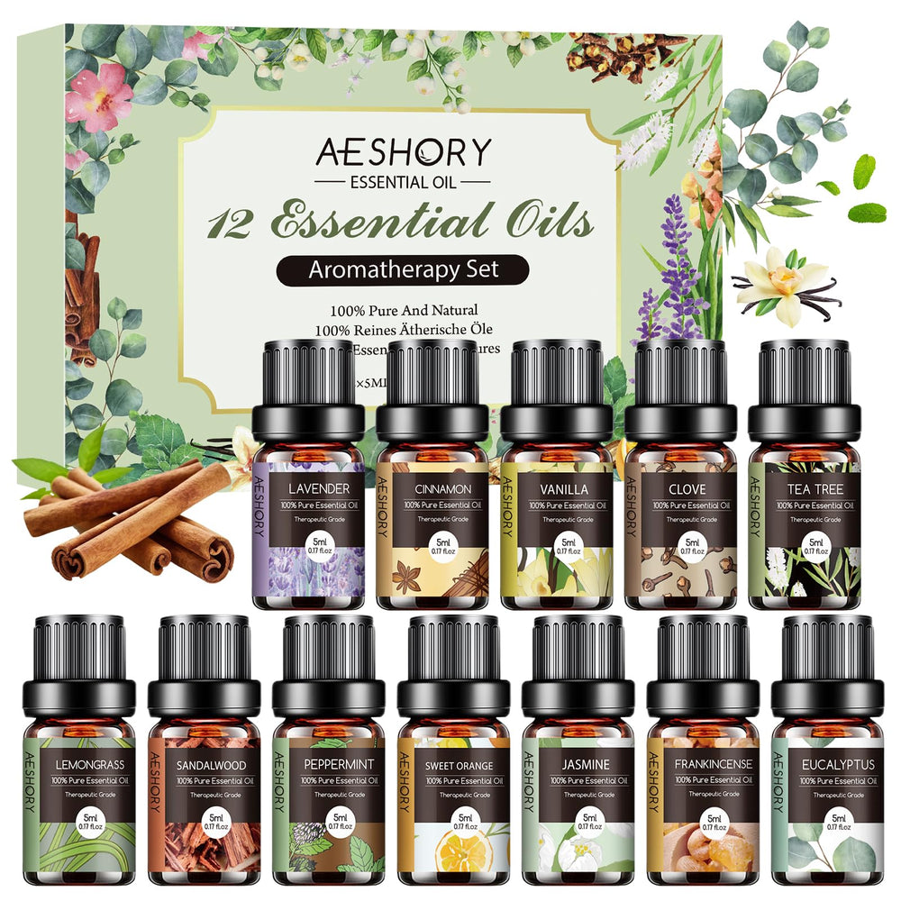 Aeshory kit frontal con 12 botellas mostrando variedad y conveniencia