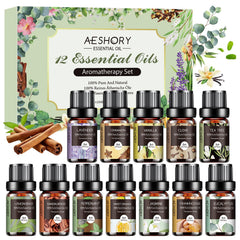 Aeshory kit frontal con 12 botellas mostrando variedad y conveniencia