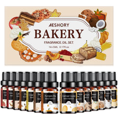 Aeshory set frente de caja mostrando 14 frascos, perfecto para regalo