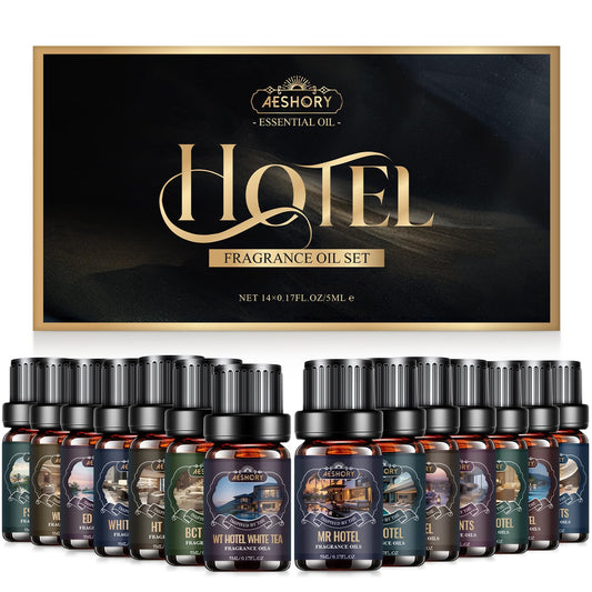 Aeshory set en caja elegante mostrando todas las fragancias y regalo