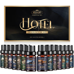 Aeshory set en caja elegante mostrando todas las fragancias y regalo