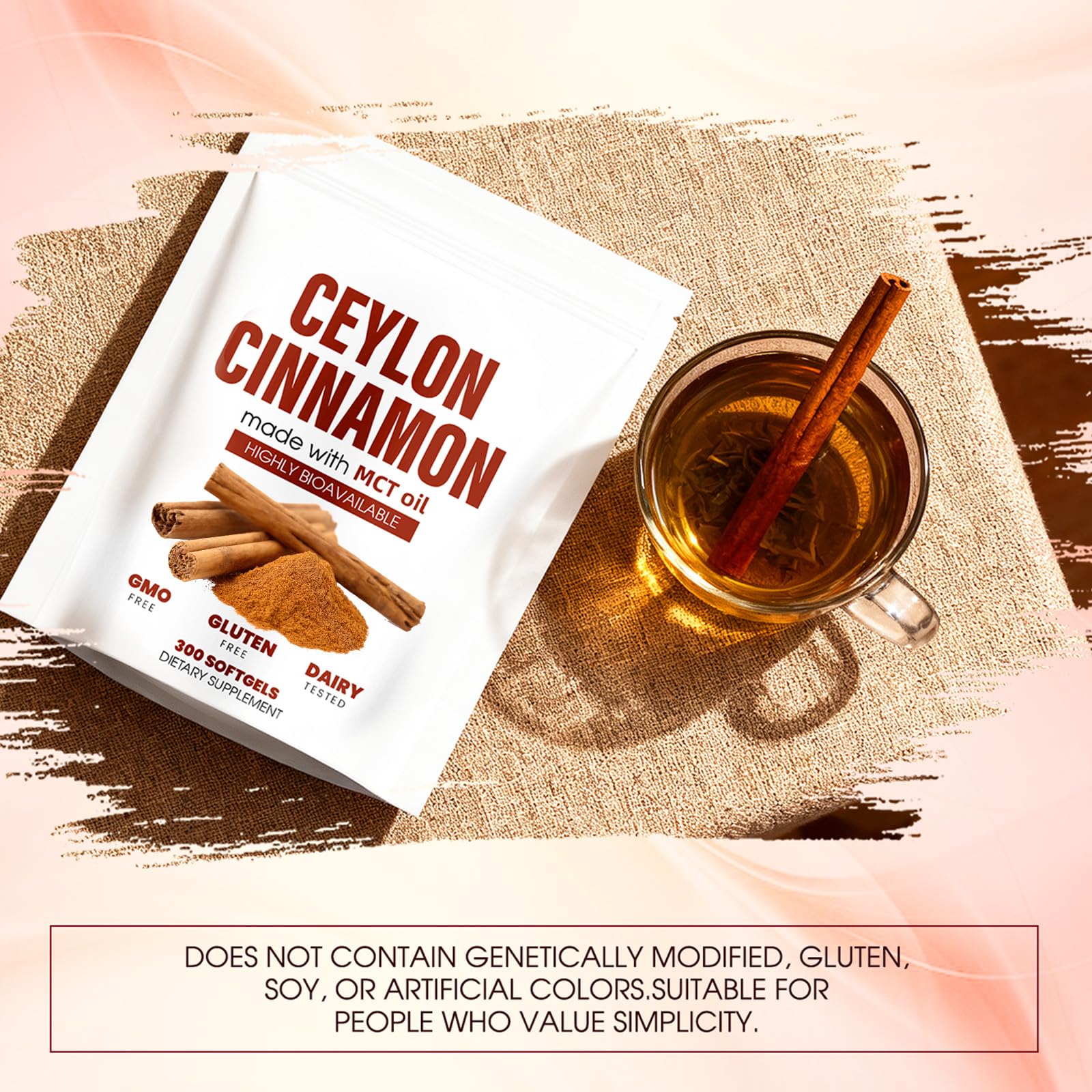 Botella Aevezom abierta con softgels dispuestas, mostrando cantidad práctica