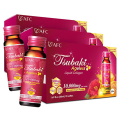 AFC Tsubaki Ageless frontal del envase mostrando información clave y beneficio antiedad