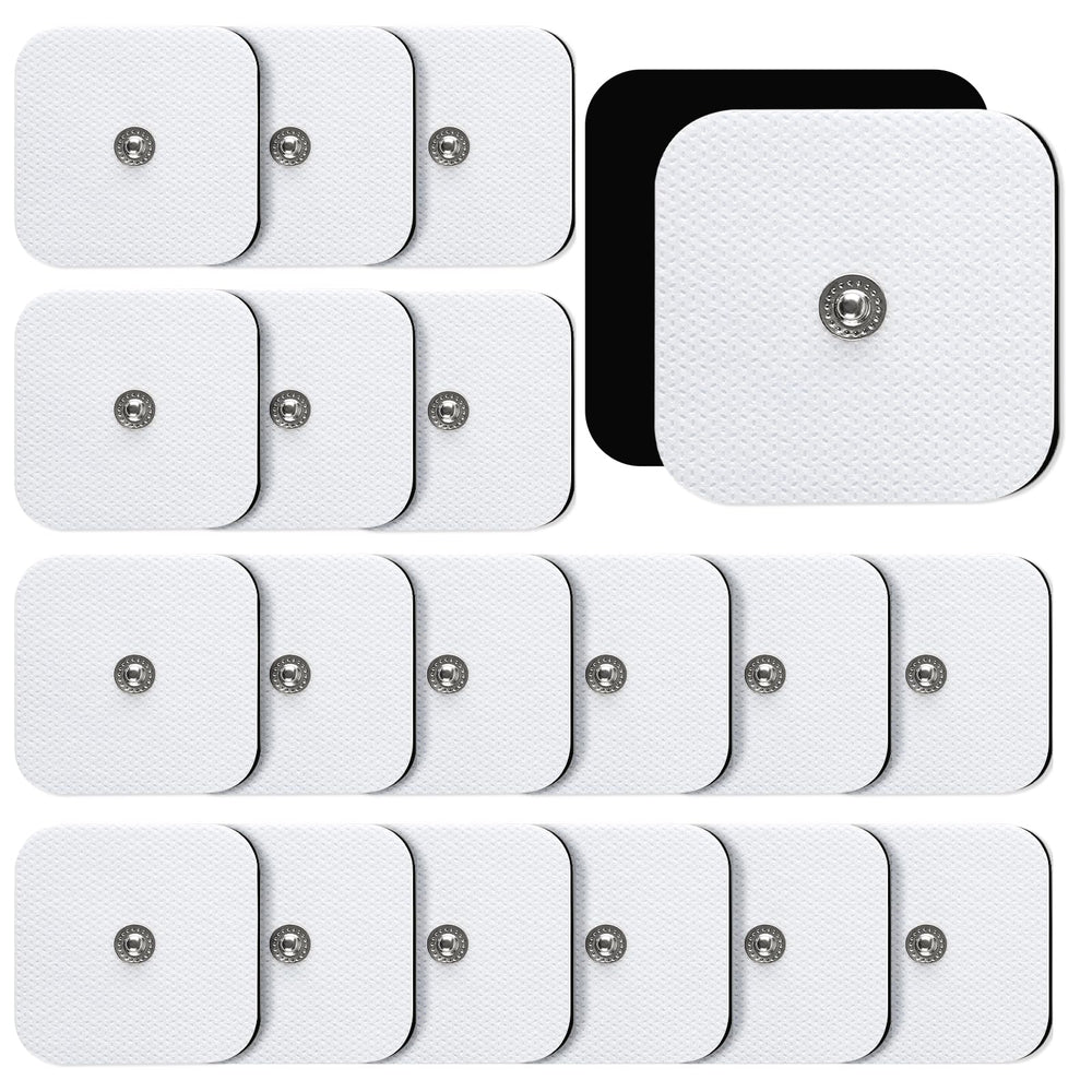 AFDEAL paquete frontal con 20 almohadillas para reemplazo TENS y compatibilidad 3.5mm