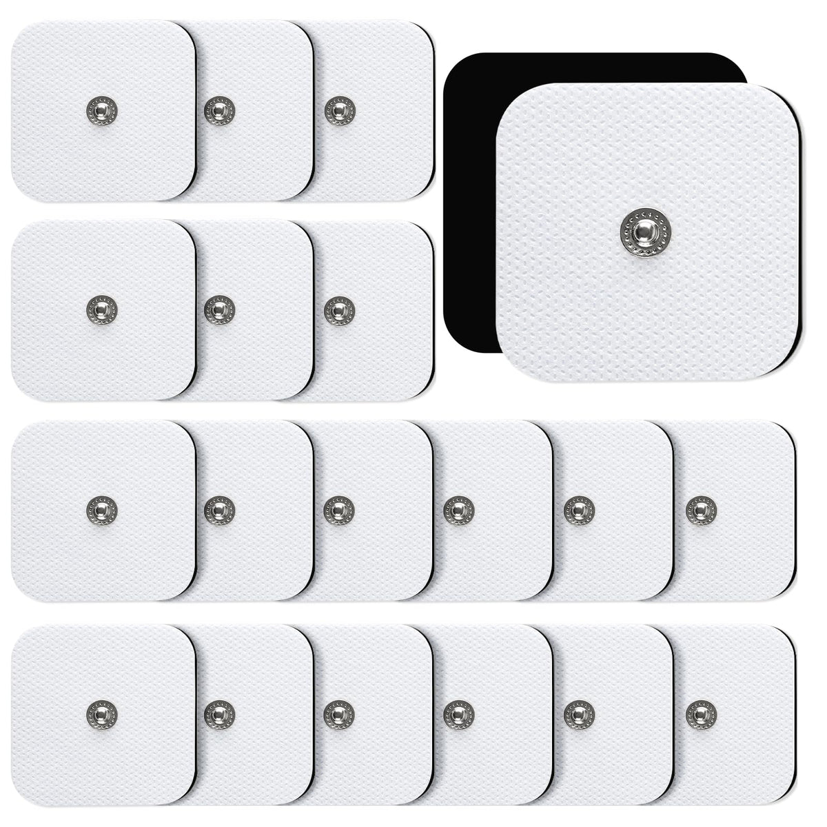 AFDEAL paquete frontal con 20 almohadillas para reemplazo TENS y compatibilidad 3.5mm