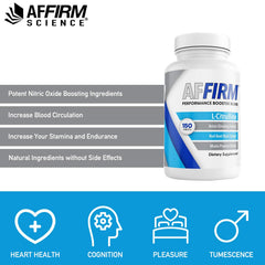 Affirm etiqueta con lista de ingredientes que evidencia L-citrulina y hierba de San Juan