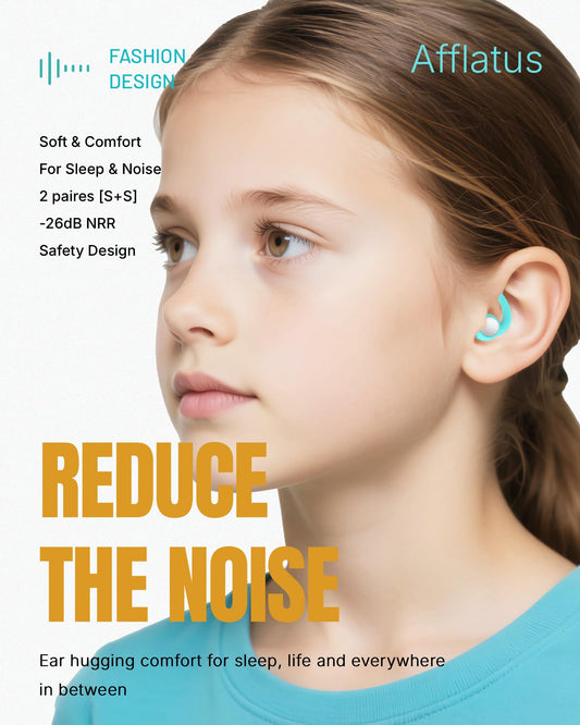 Afflatus tapones vista lateral con diseño biónico que asegura ajuste estable