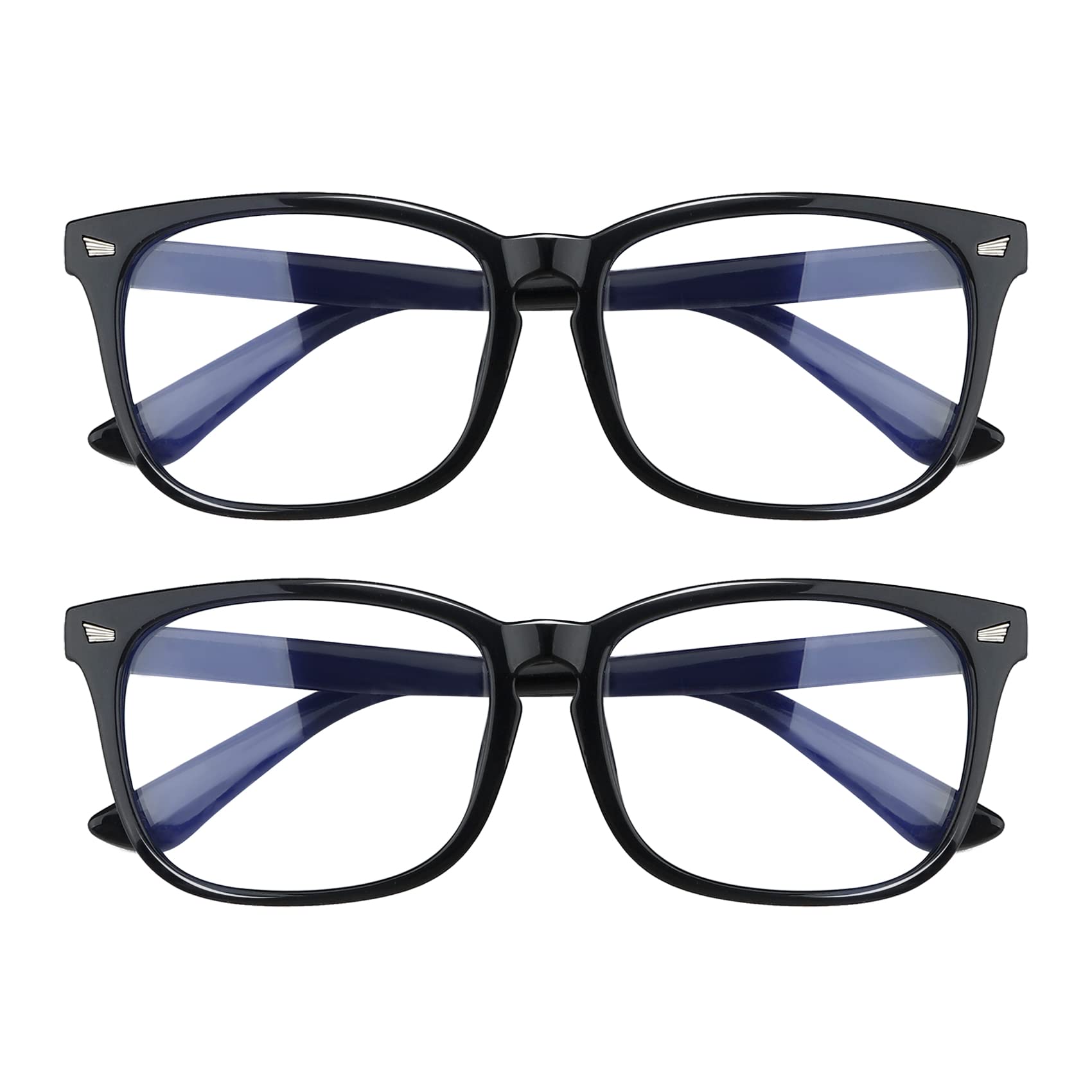 AFNWQI pack de 2 gafas frente estilo cuadrado, protección visual