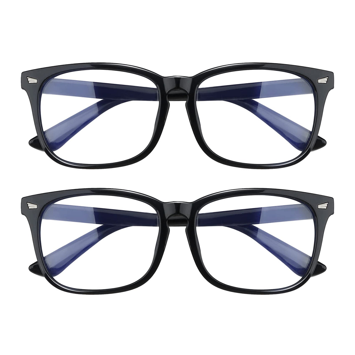 AFNWQI pack de 2 gafas frente estilo cuadrado, protección visual