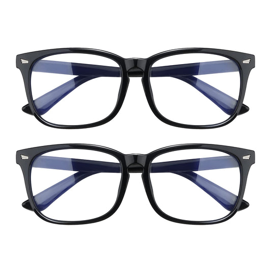AFNWQI pack de 2 gafas frente estilo cuadrado, protección visual