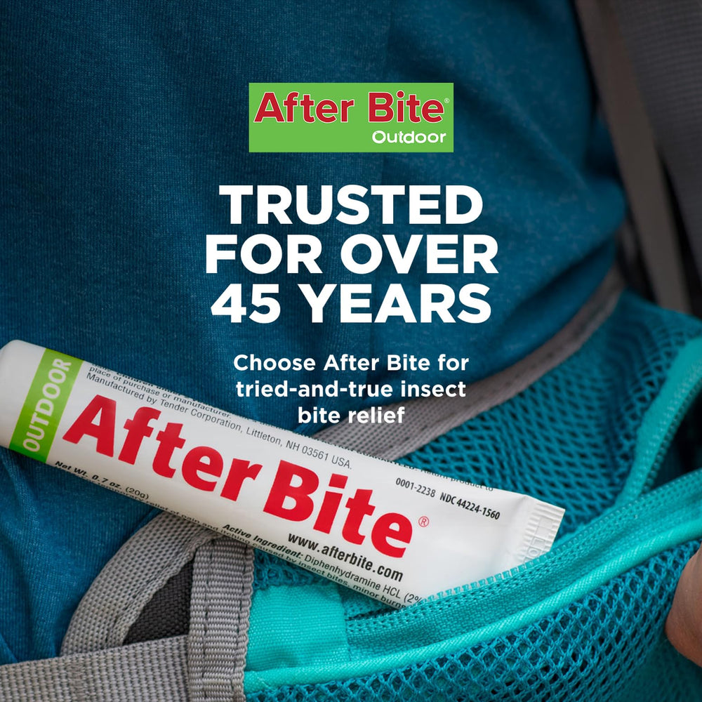 After Bite dentro de un botiquín de camping ideal para emergencias al aire libre