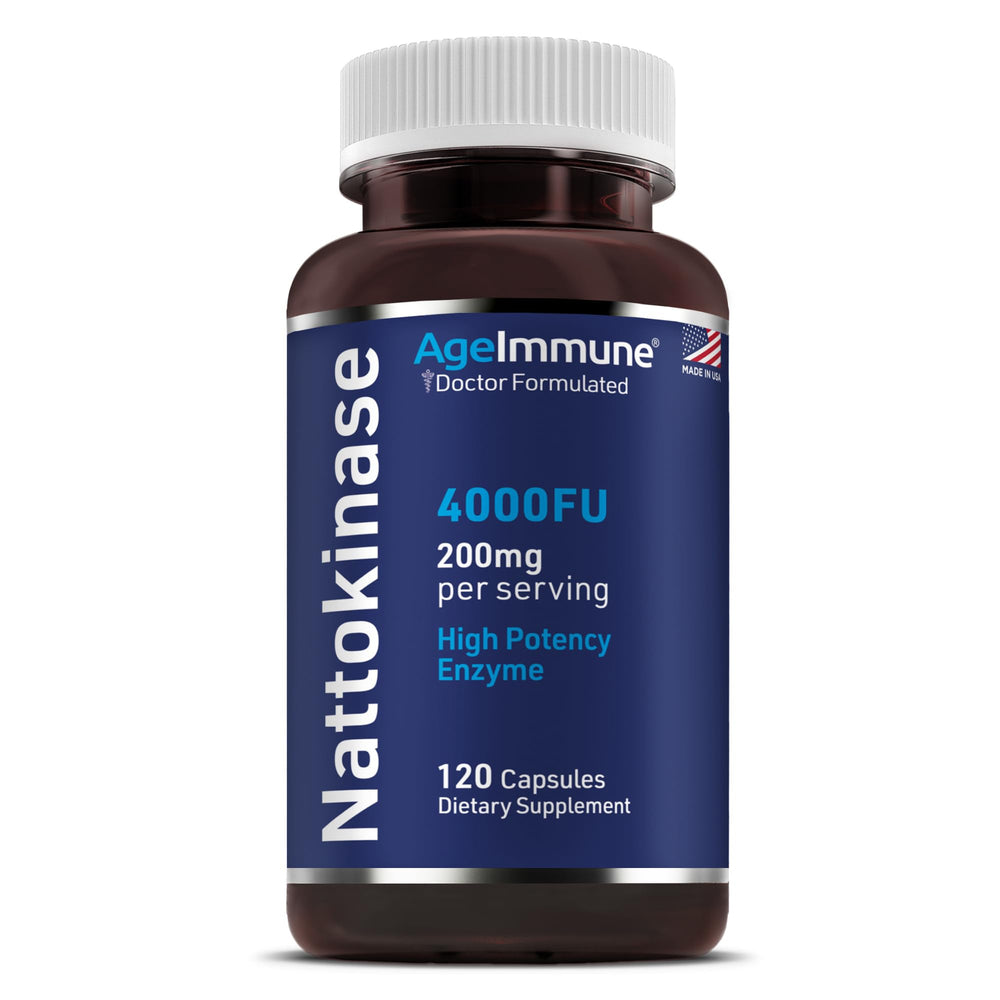 AgeImmune frontal del envase mostrando 120 cápsulas y beneficios claros