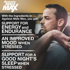 Ageless Male uso en gimnasio antes de entrenar para mayor energía