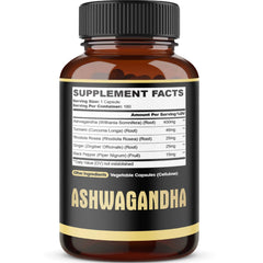 agobi raíces de ashwagandha y cúrcuma frescas, origen botánico visible