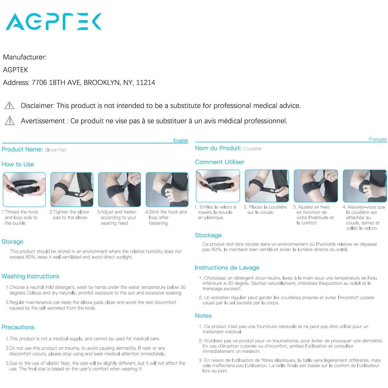 AGPTEK comparación de tamaño en antebrazo, talla única versátil
