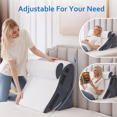 Ahpmeoa uso en cama para lectura y descanso con postura elevada