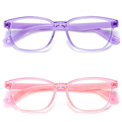 AHXLL vista frontal del pack de 2 gafas morado y rosa protección cómoda