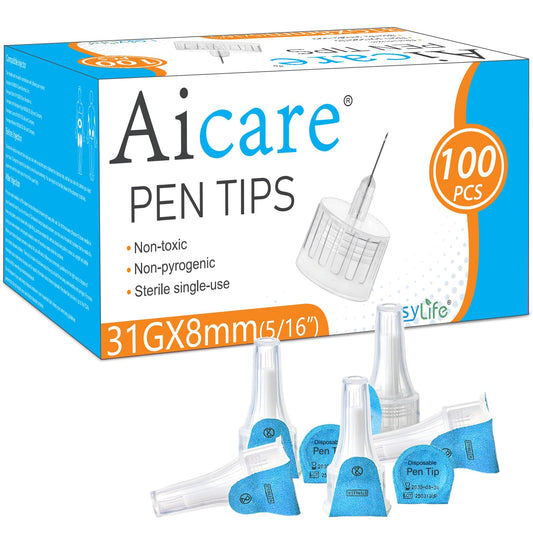 Aicare empaque frontal con 100 puntas, fácil identificación y conveniencia