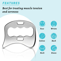 AICNLY herramienta en uso sobre pantorrilla para acelerar recuperación muscular