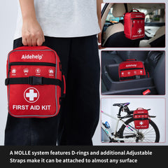 Aidehelp sujetado a mochila con sistema MOLLE para transporte seguro