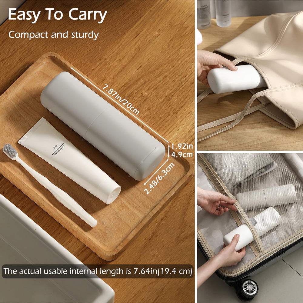 AIDIMMING interior organizado con dos cepillos y tubo de pasta, orden práctico