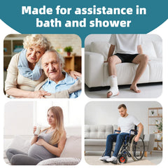 Aidwaygo comparación de tamaño junto a una bañera para ver compatibilidad