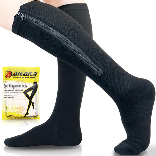 Ailaka empaque frontal mostrando calcetines y talla, facilidad de elección