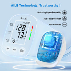 AILE monitor en uso sobre el brazo mostrando medición segura