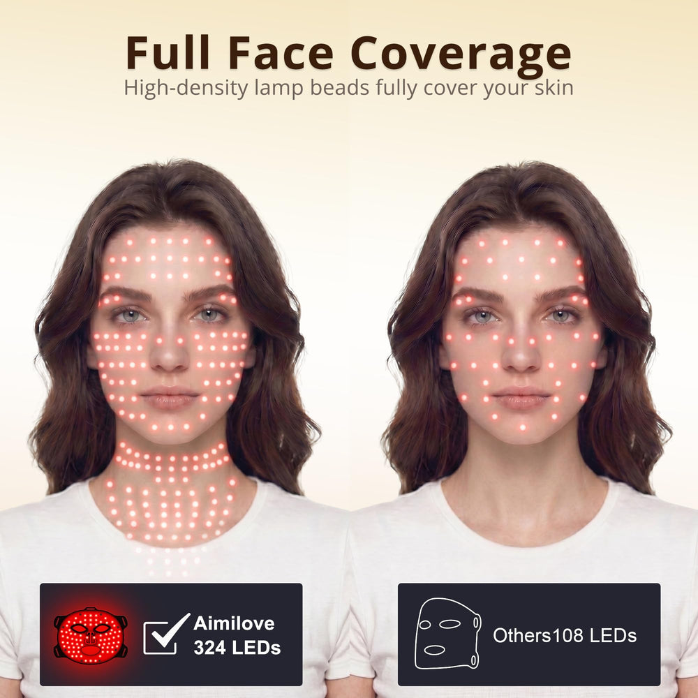 Aimilove en uso en rostro y cuello para una sesión relajante
