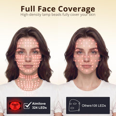 Aimilove en uso en rostro y cuello para una sesión relajante