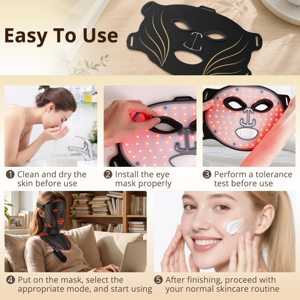 Aimilove luces LED encendidas demostrando modos de terapia