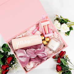 Aimyoo caja rosa con accesorios para una presentación profesional