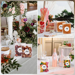 AIOMOB ambientación en mesa de boda con bolsas como recuerdos atractivos