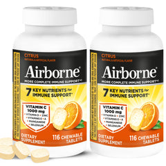 Airborne envase frontal mostrando marca y sabor cítrico como ayuda práctica