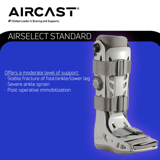 AIRCAST perfil lateral que destaca la carcasa semirrígida y ajuste