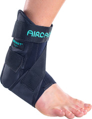 AIRCAST vista frontal del soporte mostrando ajuste y beneficios de estabilidad