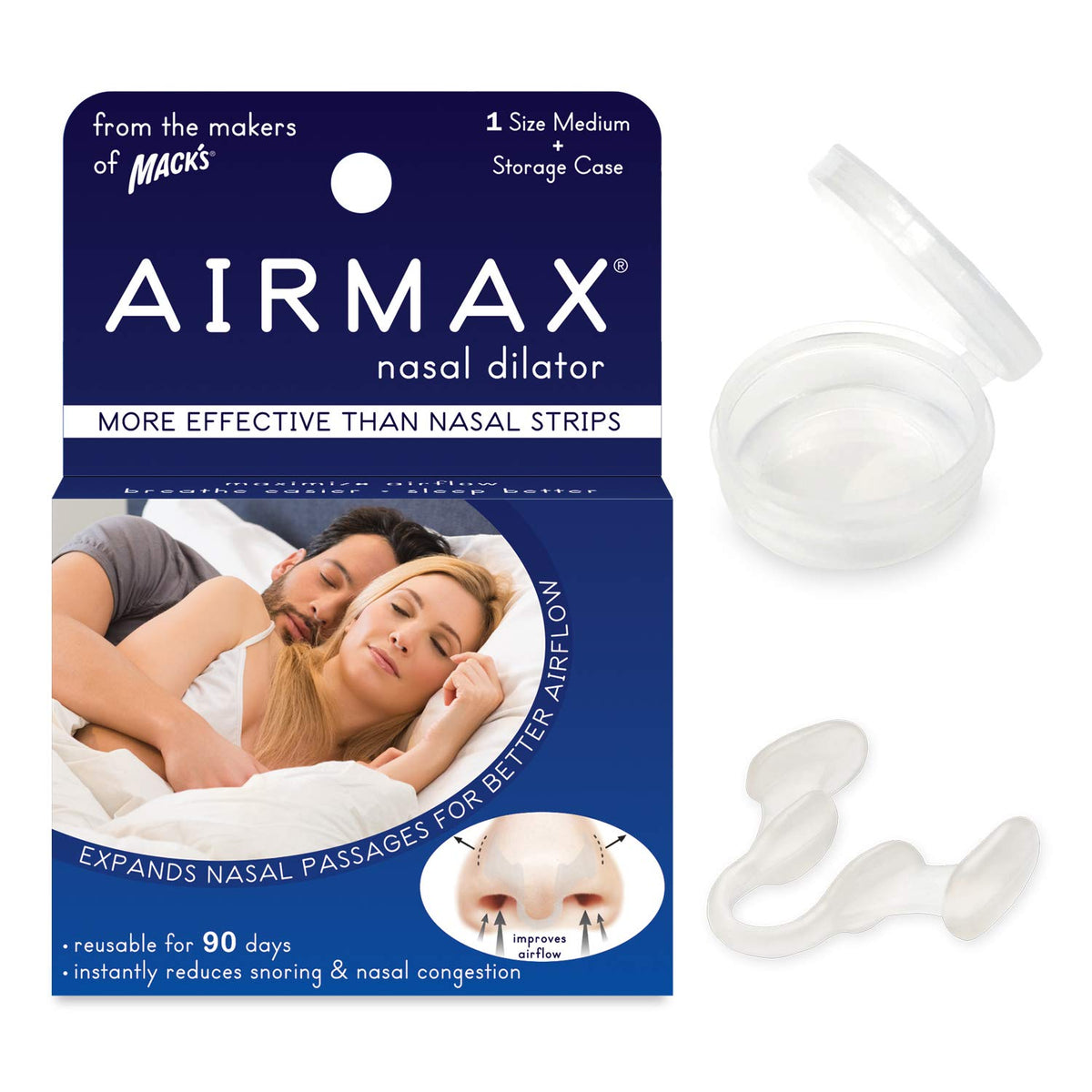 AIRMAX vista frontal del empaque transmite seguridad y flujo mejorado