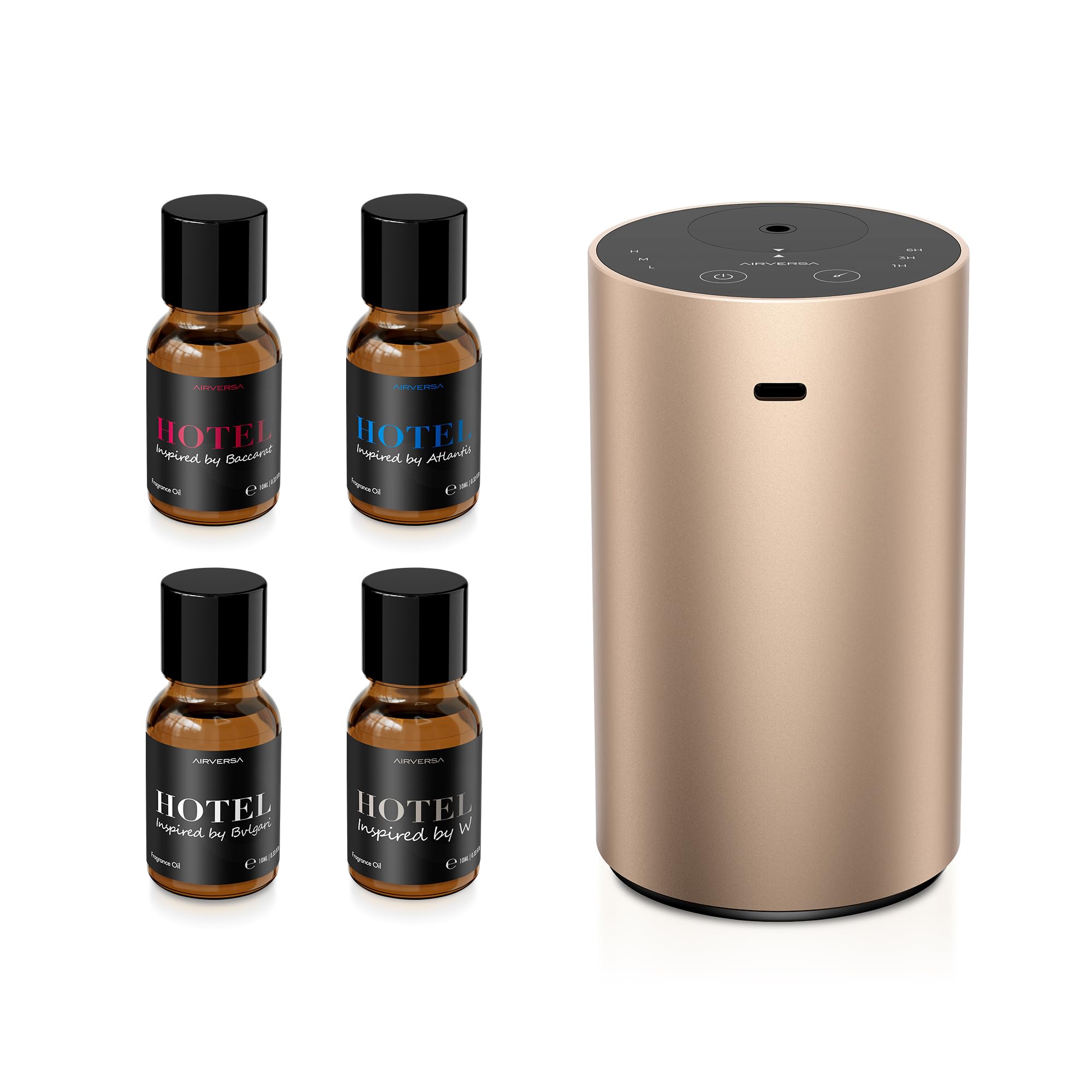Airversa difusor Scenta Neue Titanium vista frontal elegante y compacto para hogar