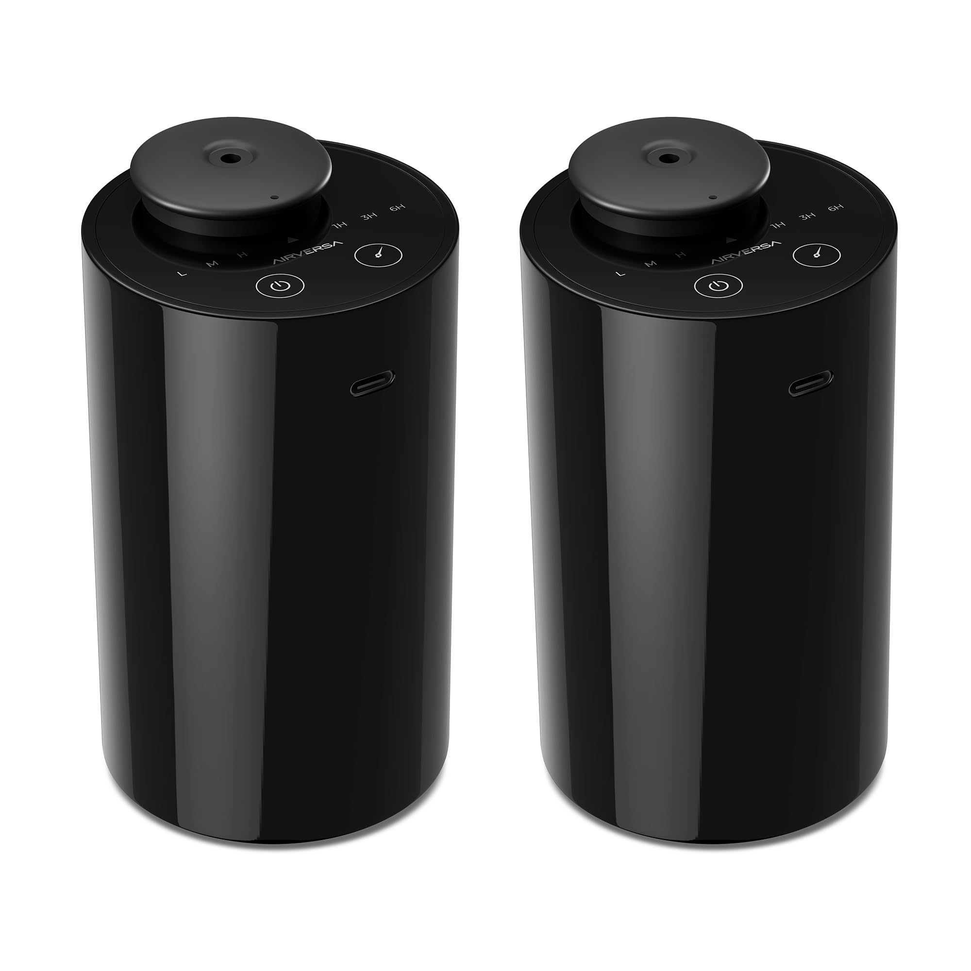 Airversa AN6 pack frontal negro mostrando diseño compacto y elegante para ahorro de espacio